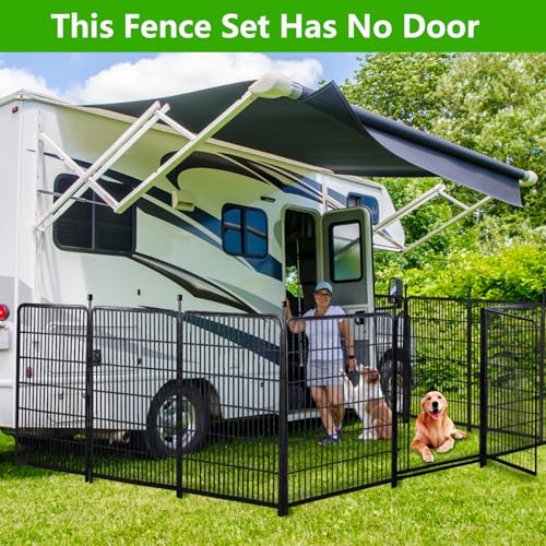 40in(H) Doorless Fence for Garden 14 Panels， 31.2 Ft(L) Barrier, Outdoor Garden Protection for Dogs Low Threshold,Indoor Fence Without Gate (40''(H)-14panels-31.2ft(L) no gate)