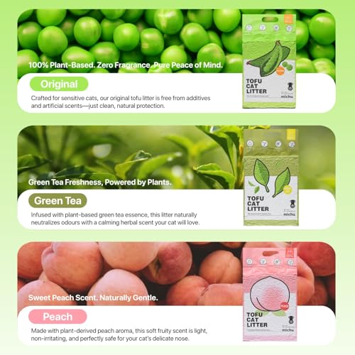 Tofu Cat Litter Natural Clumping Tofu Cat Litter (2 Pack / Original + Watermelon)