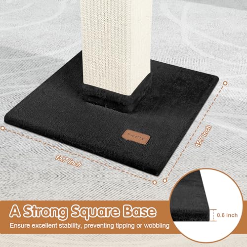 Cat Scratching Post 33 inch for Indoor Cats (Black)