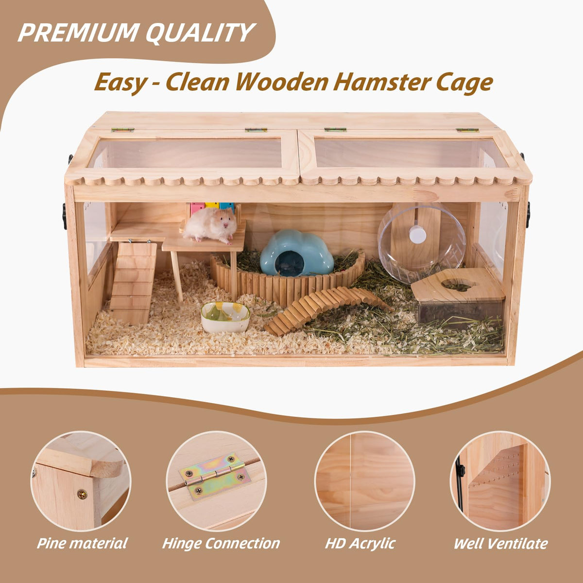 Wooden Hamster Cage