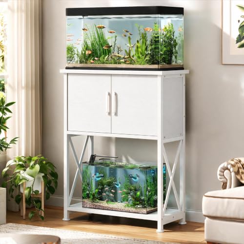 5 10 Gallon Fish Tank Stand (White / 5-10 Gallon)