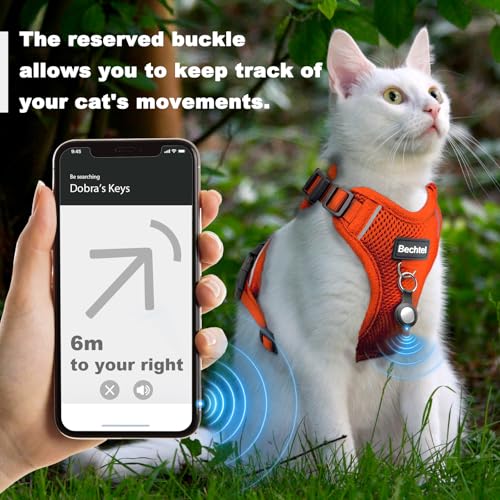 Cat Harness and Leash for Walking (Orange / Small (7-12lb))
