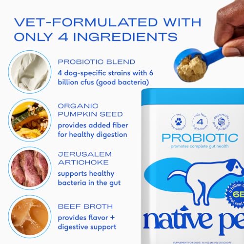 Omega 3 Fish Oil for Dogs 8Oz & Probiotics for Dogs 8.2Oz Powder Food Topper (60 Count)