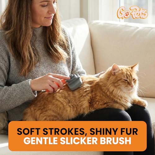 Self Cleaning Slicker Brush for Dogs & Cats (Slicker Dematting Comb)
