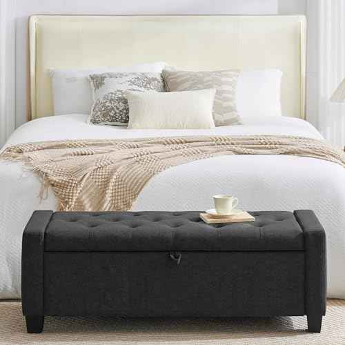 43" Ottoman with Storage (Darkgray / 19.2"D x 43"W x 16.9"H)
