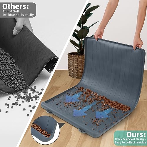 Dog mat for Food and Water (Dark Grey / 39.4''x27'')