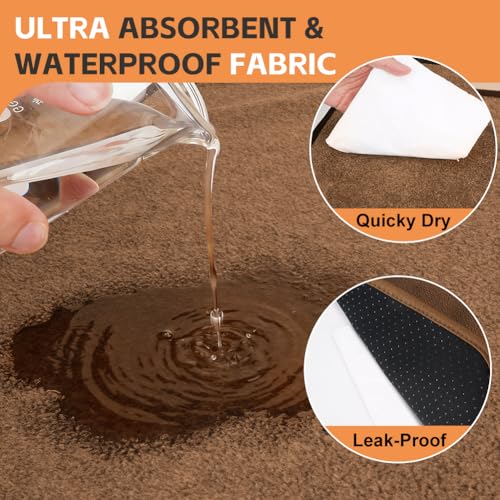 Washable Pee Pads for Dogs (65"x48" -1 Pack / Brown)