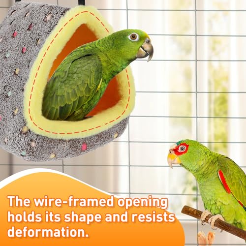 Large Winter Warm Bird Nest House with Support Board for Cage (Large)
