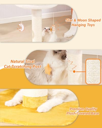 Tall Cat Scratching Post with Large Bed (28" with Scratching Post)
