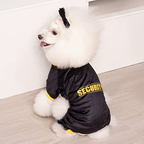 Dog Christmas Pajamas Puppy Onesies Small Dogs Soft Pjs Coat Cat Apparel Comfy Pet Clothes Outfit Doggie Bodysuit P264M (Medium / A05-Security)