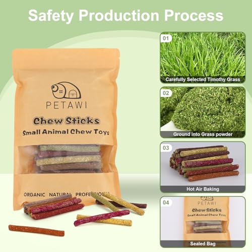 70PCS 10Flavors Bunny Chews Toys Sticks