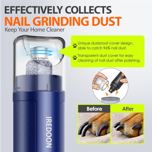 Dog Nail Grinder with 4 LED Lights (Sapphire Blue)