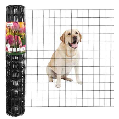 Black PVC Coated Welded Wire Fence 36" x 25' Roll (Black / 2''x3'' 16GA 36''x25')