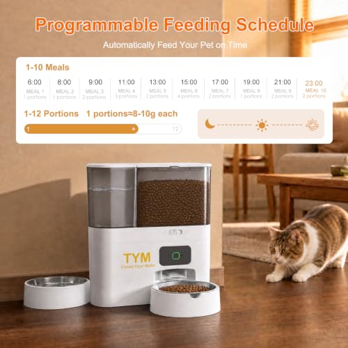Automatic Cat Feeder and Water Dispenser (White-2)