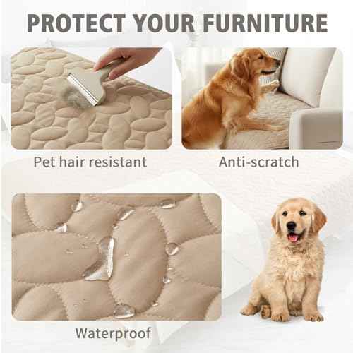 Waterproof Pet Bed Cover Anti (30x80 Inch (Pack of 1) / Beige)