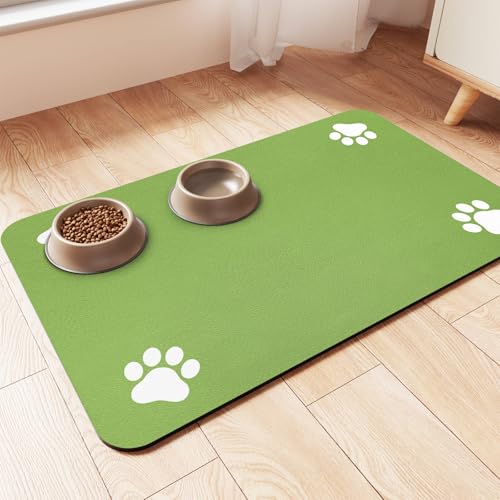 Pet Feeding Mat (Lime Green / 27"L x 17"W)