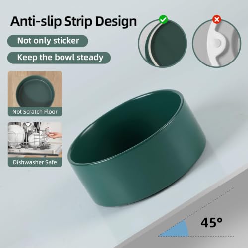 Dog Bowls Elevated (Matte Dark Green)