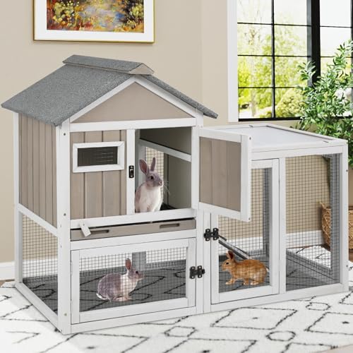 48" L 2 Story Rabbit Hutch (48.0"L x 23.6"W x 36.2"H)