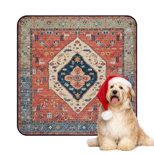 Extra Large Washable Dog Pee Pads (Red / 6FT x 6FT (Pack of 1))