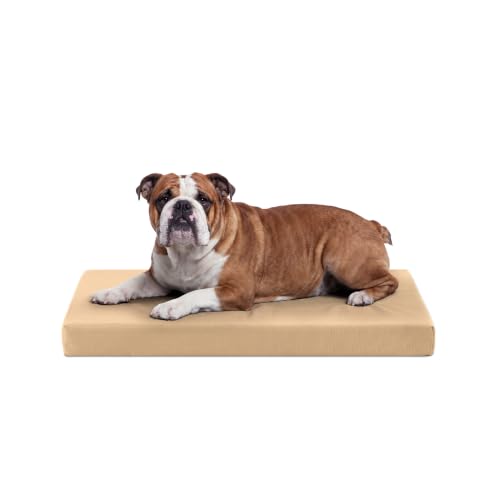 Tough Ripstop Orthopedic Crate Bed (Medium (35" L x 22" W x 3" H) / Tan)