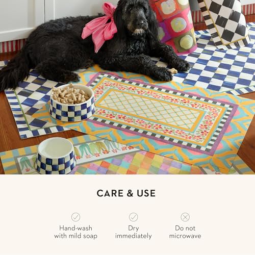 Enamel Pet Dish (Royal Check / Medium)