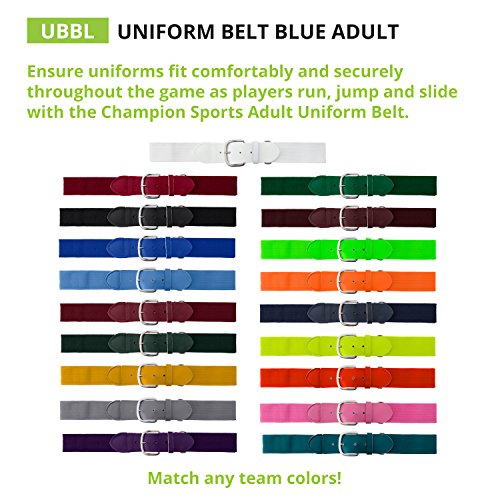 Baseball Softball Uniform Belt (Adult (22-46 Inches) / Royal Blue)
