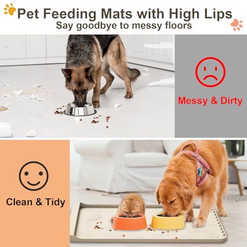 Silicone Dog Feeding Mat (Sand / 36"L x 24"W)