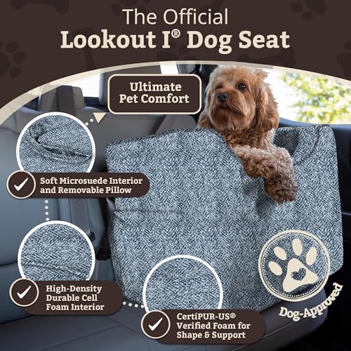 Dog Car Seat for Dogs up to 18lbs (Palmer Indigo / Small)