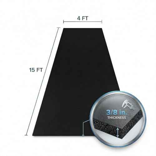 Traxxon by FlooringInc Rubber Gym Flooring Roll (Blue / 180"L x 48"W x 0.4"Th)