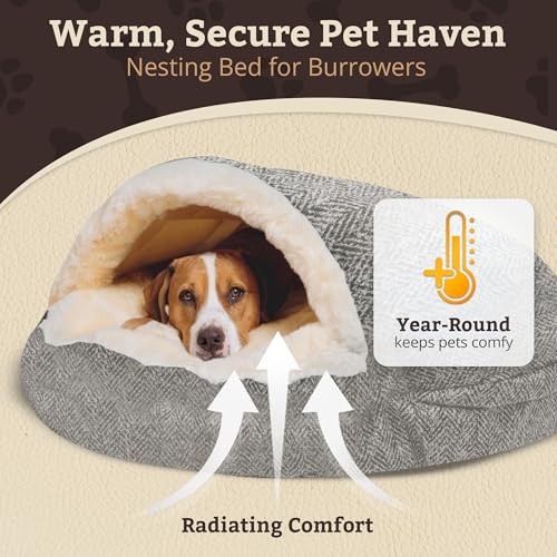 Cozy Cave Dog Bed (35.0"L x 35.0"W x 8.0"Th / Palmer Dove)