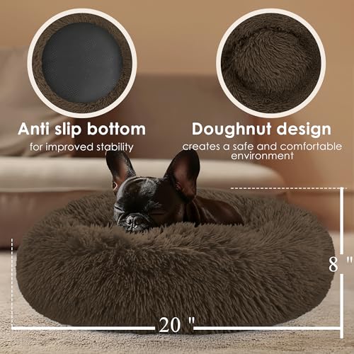 Dog & Cat Bed (Coffee / 20.0"L x 20.0"W x 8.0"Th)