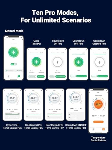 WiFi Temperature Controlled Outlet with APP for Heater (Blue)