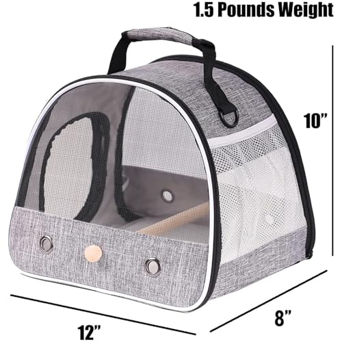 Small Bird Travel Carrier (Grey)