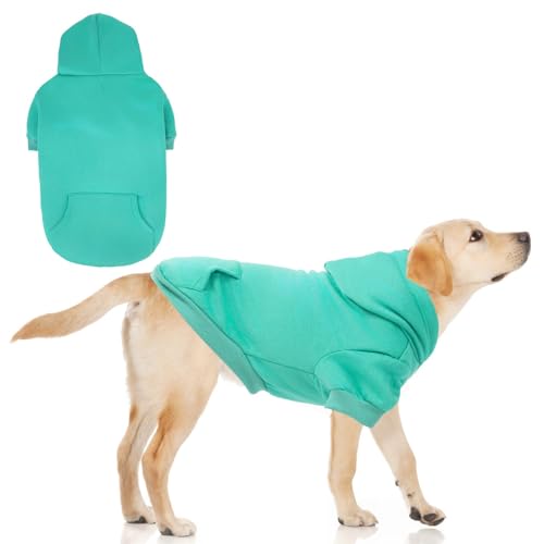 Dog Hoodie for Large Medium Small Dogs (Lake Blue / X-Large)