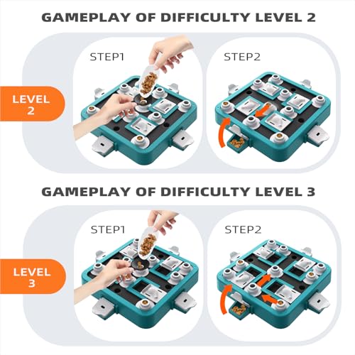 Dog Puzzle Toy Mental Stimulation (Level 3 in 1-Advanced-Mars Green Board)