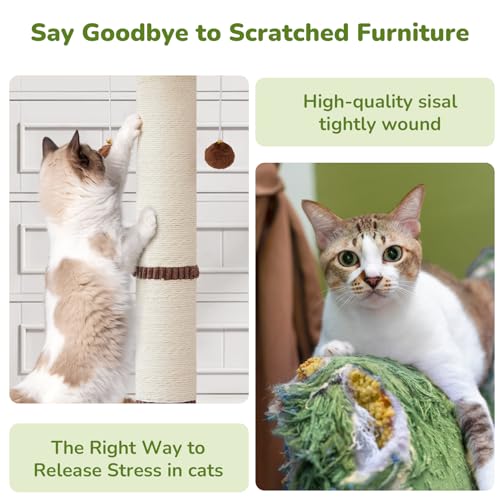 34" Tall Cat Scratching Posts (Green)