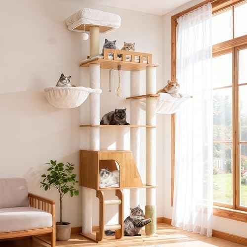 Wooden Cat Tree (Walnut)