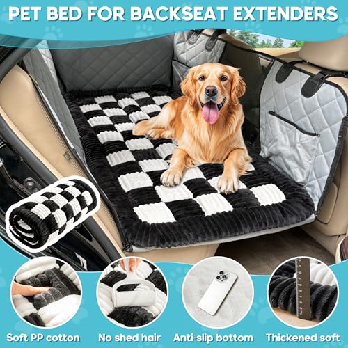 Dog Car Bed Mat Non (Black and White / For Truck//Large SUVs（56"x28.7"))