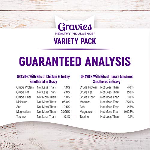 Healthy Indulgence Gravies Variety Pack Adult Wet Cat Food (3 Ounce (Pack of 8))