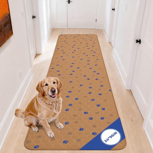 Washable Dog Pee Pads (Brown / 24*96 Inch (Pack of 1))