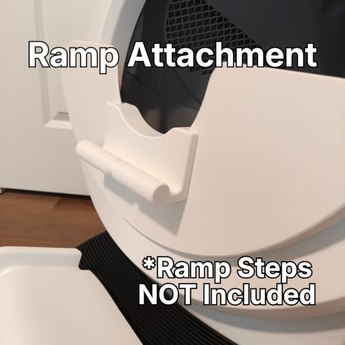 Max Shield w Steps Attachment Compatible with Litter (White Max Shield w/ Steps Attachment)