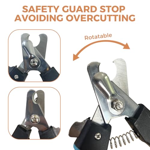 PAPIFFEED Dog Nail Clippers & Grinder with Manual Nail Clipper (Orange)