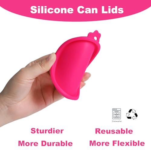 Cat Food Can Covers Lids for 5.5 oz Cans (Hot Pink)