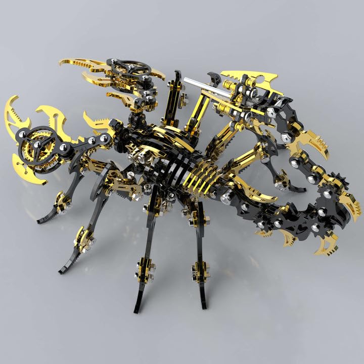 Scorpion 3D Metal Puzzles Kits for Adults Teens (Golden+black)