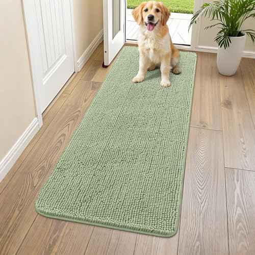 Dog Door Mat for Muddy Paws 59x24 (Sage Green / 59"X24")