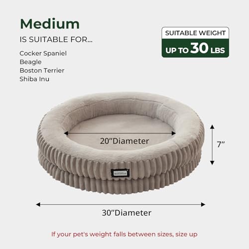 Donut Dog Bed (30.0"L x 30.0"W x 7.0"Th / Wind Chime)