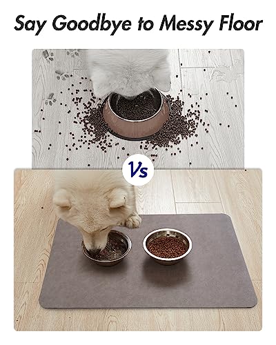 Absorbent Pet Feeding Mat (BROWN / 23"x34")