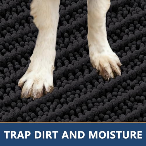 Dog Door Mat for Muddy Paws 47x32 (Layered-Black / 47"X32")