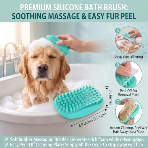 5 PCS Cat & Dog Grooming Kit Brush (Green 5pc)