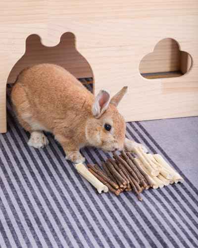 Natural Timothy Hay Sticks Timothy Molar Rod Apple Sticks for Rabbits